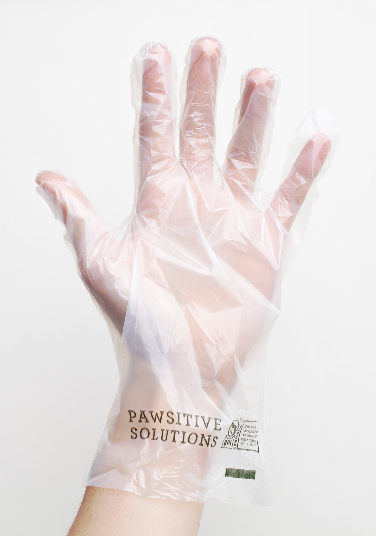 Compostable Disposable Gloves BPI certified for green bin use. Free shipping. PPE equipment food safe disposable gloves for your hands.